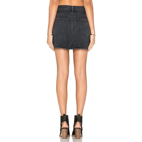 Citizens of Humanity Women's Premium Vintage Cut Off Mini Skirt Black Ha… - Picture 5 of 5